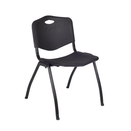 Regency Regency M Lightweight Stackable Sturdy Breakroom Chair (8 pack)- Black 4700BK8PK